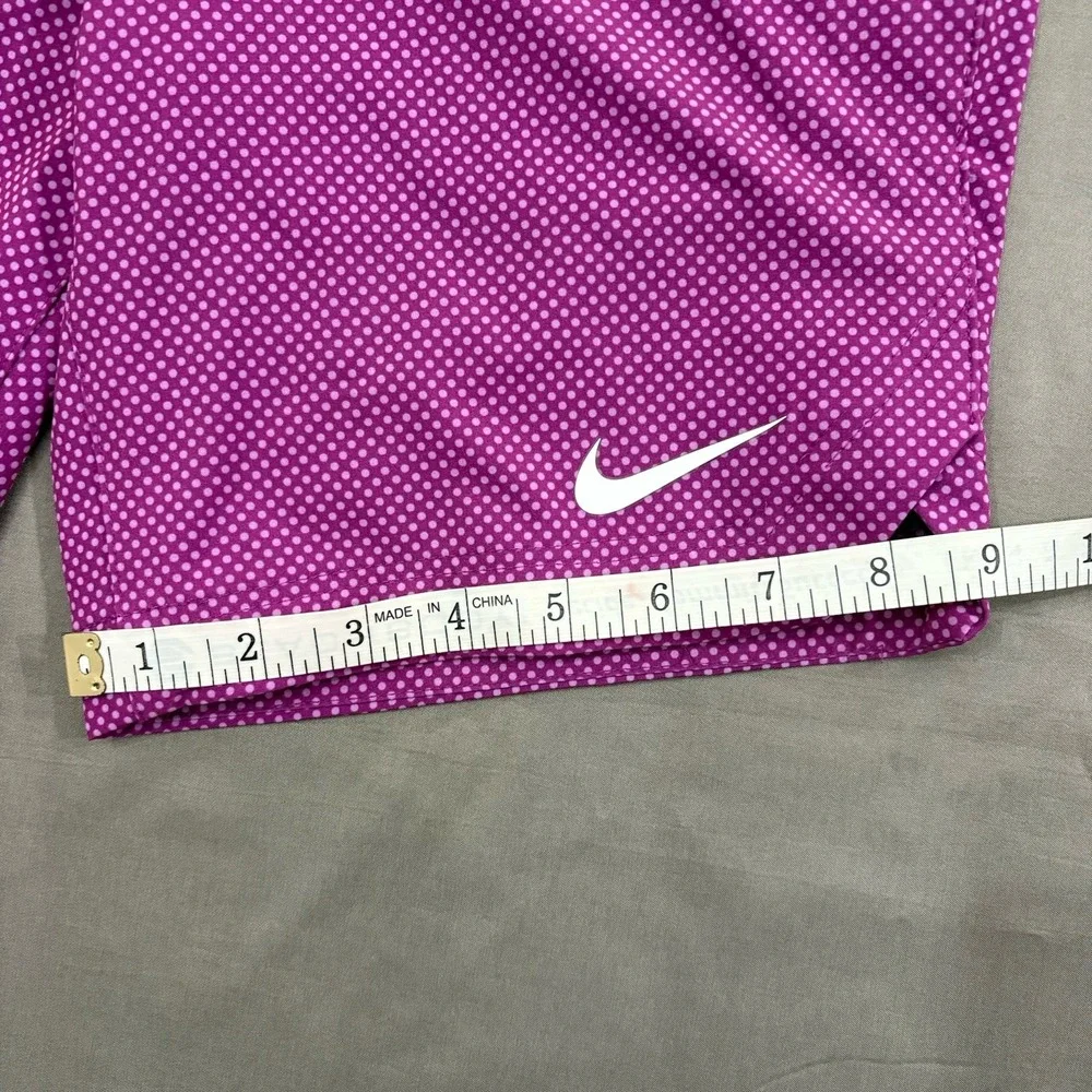 Nike Golf Tour Performance Womens Sz 0 Dri Fit Shorts Purple White Dot Print